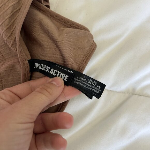 PINK Active Victoria Secret VS Brown Seamless Sports Bra Womens Small S Yoga - Picture 5 of 7